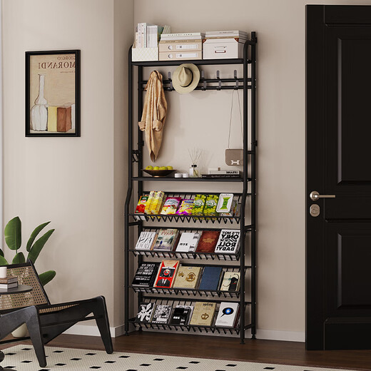 Lohas Time Ultra-thin Entry Door Shoe Rack Door Multi-layer Household Shoe Storage Rack Multi-functional Shoe and Hat Integrated Rack Storage Rack Cream White Shoe and Hat Integrated Rack - Large Length 83