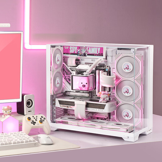 ASUS (ASUS) ASUS rog family bucket R7 9800X3D barebone host Lianli Bauhaus O11-VISION7800X3D without graphics card ASUS complete assembly computer 9700X barebone + 32G丨Configuration one