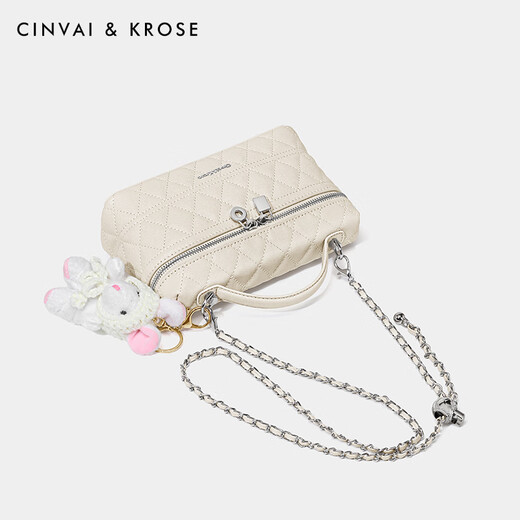 Sitio web oficial de Cinvaikrose Small C/K Bag Women's Bag 2025 New Diamond Chain Bag Bagbody Bagbody Bag Bag Bag Beige White