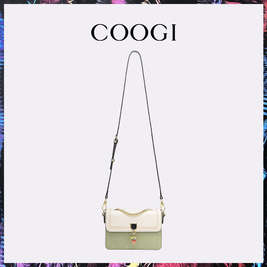 COOGI包包女款轻奢侈女士包单肩斜跨包生日新年情人节礼物送女友老婆 绿色