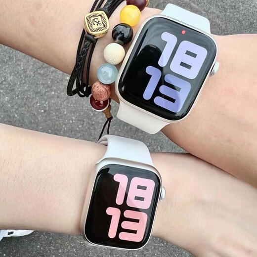 Apple Fruit Watch gleiche S10Pro -Mobilfunkversion IWatch Blutzucker und Blutdruck Smart Watch Bluetooth Sports Bracelet [Starlight Silver] [Top S10] Offline -Zahlung + Vollfunktionen