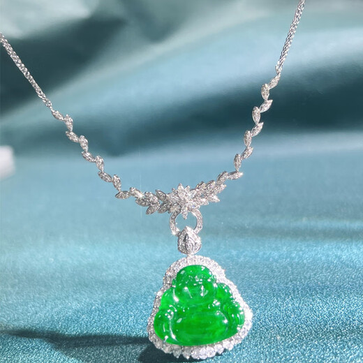 Junpo 18k gold buckle inlaid with diamond pendant, high cargo rope, movable K gold connecting buckle head, thickened jewelry jade multi-purpose accessories, 18K gold full diamond universal ring, extra large size with certificate