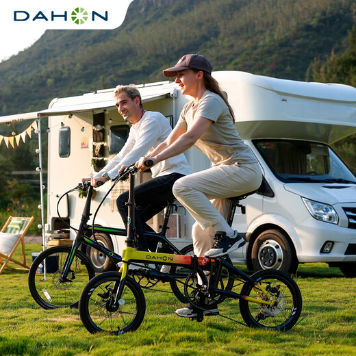 Dahon K3plus 16-Zoll-Ultra-Licht 9-Gang-Scheibenbremse falten Fahrrad für erwachsene Männer und Frauen Kaa693 Schwarz und Blue_ [innere Faltung] 16-Zoll _16 Zoll