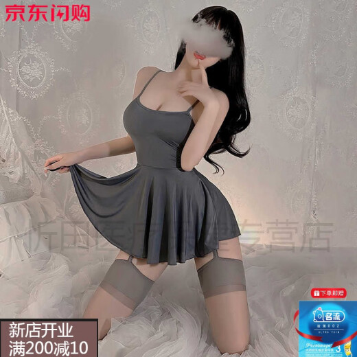 霏慕赠避孕套冰丝吊带裙纯欲风睡衣女款性感女款2025新款夏款高级感大 【性感2件】6625吊带裙+7844肚兜 均码 【建议体重80-120斤】