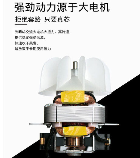 三选优品光明电吹风RCT9930大功率2200W冷热风家用发廊理发店恒温吹风机 光明2200w大功率电吹风99 70