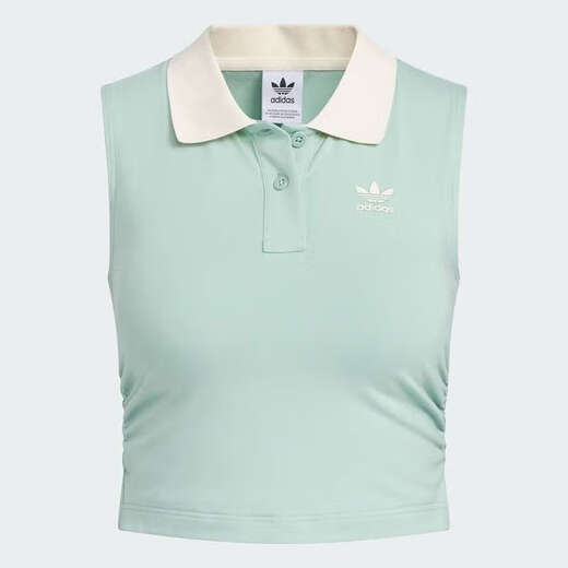 
adidas [Jinlang Sports] Women's Three-leaf Crocodile Short Sports Tight Lapel Vest KE3894 Color M