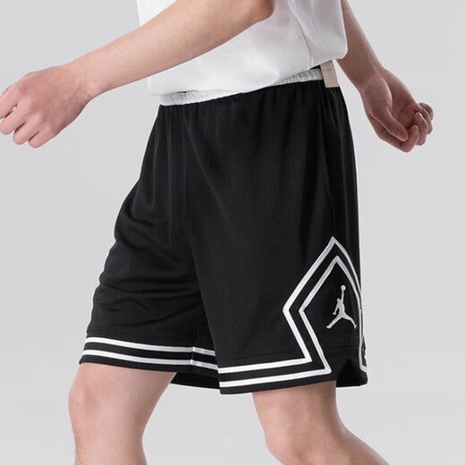 Jordan男乔丹 网眼透气 Dri-FIT速干 五分裤 运动短裤HF9911-010黑白S