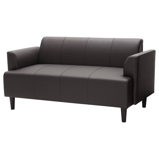 IKEA Hanlin Bi Leather Sofa Double Sofa Bunce Dark Brown Modern Simple Dark Brown Sofa