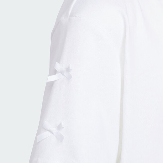 阿迪达斯（adidas）童装25夏秋女童T恤联名款蝴蝶结点缀中大童儿童宽松纯棉T恤KG6625