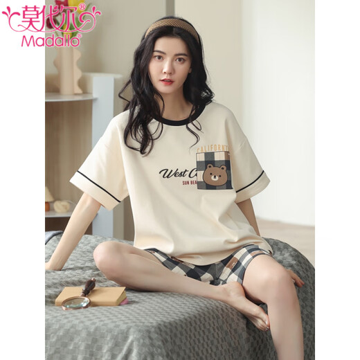 Modal 2025 Nuevo pijama para pantalones cortos de verano para mujeres Sorths Style Style Styling 'Simple Ropa de ropa para el hogar ZH-9857# Shorts M (80-100Jin [Jin equivale a 0.5 kg])