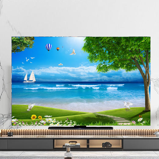 Yingtangs neuer TV -Staubabdeckung TV -Abdeckung Staubdicht von Sonnenschutzstoff Home Textil Protection Cover hängende gebogene Bildschirm Tabelle Typ B1390 malerische Landschaft 80 Zoll (188*110 cm)