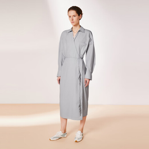 Moins 2024 Robe de coton neuf 2024 2O4G12590 452 Blue rose gris L