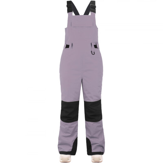 Gsou SNOW new children's overalls winter outdoor sports single and double plate wear-resistant color-blocking windproof and waterproof ski pants for women black 90cm