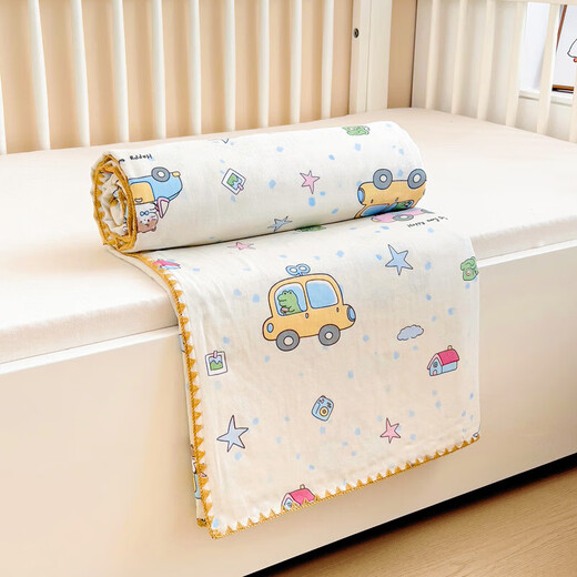 Class A baby cotton gauze blanket baby nap blanket kindergarten blanket children's machine washable air-conditioned blanket Didi car 120*150cm children's blanket