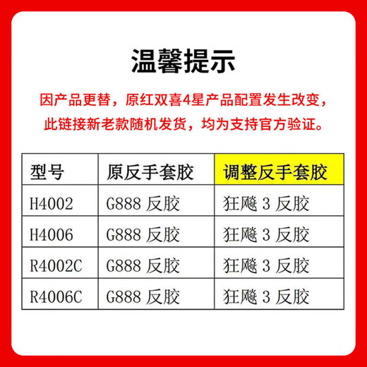 Double Happiness DHS Kuangbiao four-star table tennis racket upgraded version horizontal racket H4002 double-sided reverse adhesive with table tennis ball