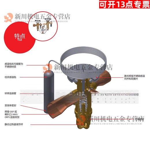 溥畔膨胀阀TGEX3-4-6-7.5 TGE11-12-15-18-26-30-38TGES TGES2.5 067N6172 9KW 12*2
