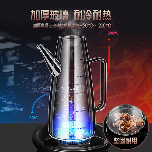 双立人（ZWILLING）德国品质玻璃油壶不挂油名厨房家用油瓶专用装酱油醋食品级不锈钢 【两只装】耐热防爆油壶*2/ 806