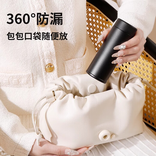 IKXO high-end pure titanium mini thermos gift gifts Valentine's Day gift box high-value light portable water cup customization Meteorite black pure titanium small water cup 200ML gift box packaging