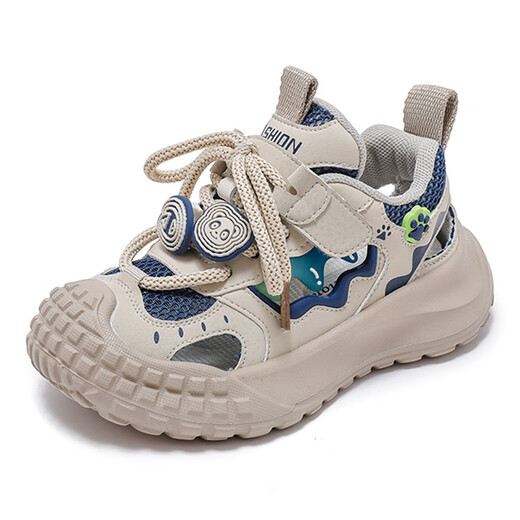 LINBUXAN boys' shoes and sneakers 2025 new summer boys' hole children's sandals mesh breathable tire shoes medium big children 2530 card color 26 inner length 16.7cm