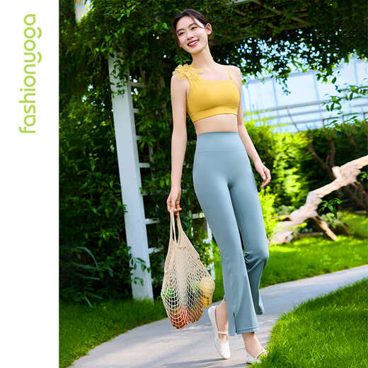Fan Sheng Yoga Pantalon de yoga de fitness sportif nude mince avec un pantalon de yoga à 8 points mince FC15781W Yun Chen Lan L