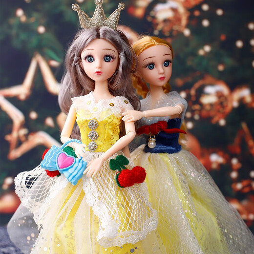 Baby Märchen Prinzessin Elsa Dress Up Doll Anzug Großer Geschenkbox Girl Simulation 5 Puppengeburtstagsgeschenk