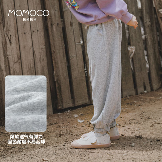 Mamimaca Momoco Girls's Hepants Осенняя детская одежда Детская брюки повседневные сладкие кружевные вязаные брюки 03 цветочные серые 130