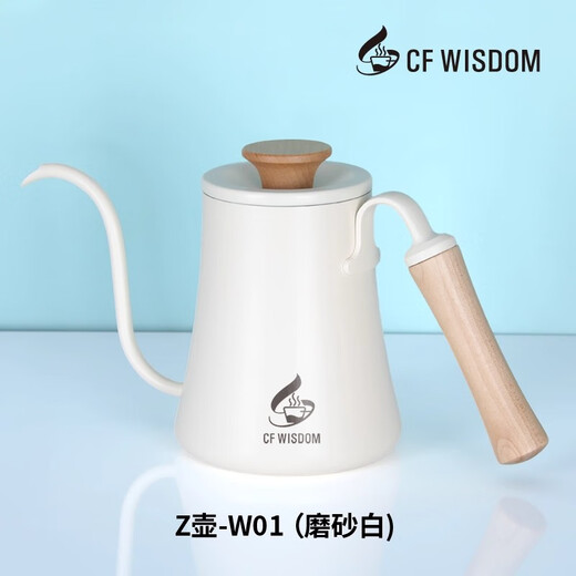 High-end hand-brewed coffee pot, food-grade home outdoor, light luxury, hanging ear-hung hand-brewed kettle, slim mouth, long mouth, high-looking kettle, matte black 600ml