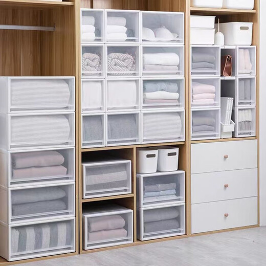 Yonghuan drawer shoe storage box Clothes storage box Plastic storage cabinet Transparent storage box Clothes sorting box Shoe box 9226 Depth 38.3 Width 29.5 Height 18.8