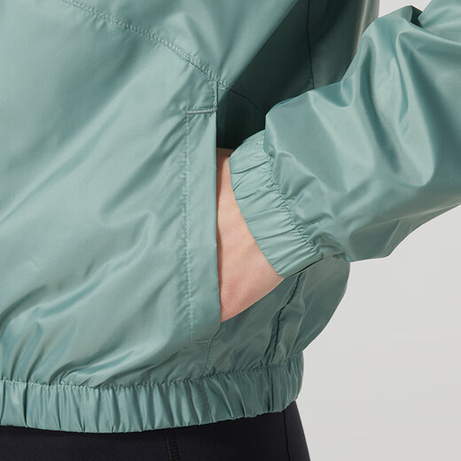 Under Armor (UNDERARMOUR) women's top 2025 spring new Rival sportswear breathable fashion hooded outdoor woven jacket jacket 1382698-348 S