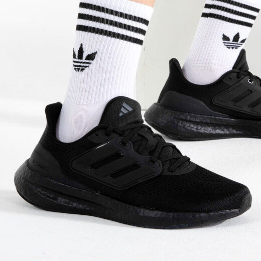 阿迪达斯（adidas）男鞋 25夏季新款BOOST运动鞋低帮休闲透气复古潮流缓震防滑跑步鞋 IF4840/一号黑 BOOST中底 36.5 （内长225mm）