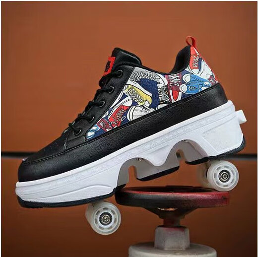 Zapatos de deformación bibizan Academy tormenta para caminar zapatos para niños nuevos zapatos de rueda de patinador de patinador doble