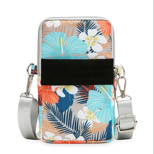 Prairie Carving Mobile Phone Bag Women's Crossbody Mini Small Bag Arm Bag Summer Cloth Mobile Phone Bag Vertical Hanging Neck Portable Wrist Coin Purse Tropical Style