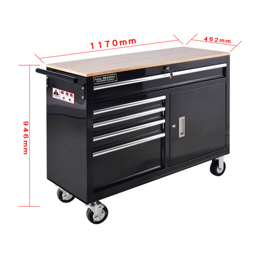 Ji Litian Maiha European and American new heavy-duty tool box workshop auto repair maintenance multi-function trolley 46-inch mobile workbench 1170*462*943-5 pumps