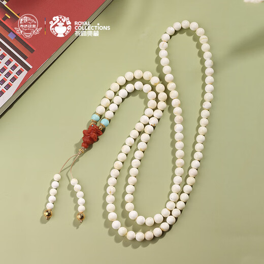 Potala Palace Beeswax 108 Beads String Southern Red and Turquoise Decoration Accessories Multi-circle Bracelet Bracelet Necklace Tibetan Style for Men and Women Beeswax Southern Red and Turquoise Beads String