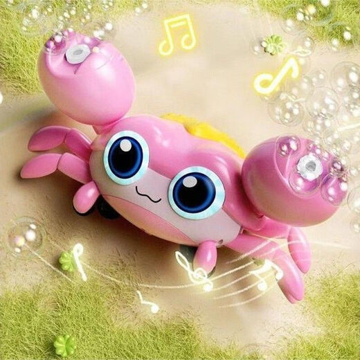 Jule Baby Children's Electric Bubble Crabuzle Toy Toy Bubble Machine Music Music Blough Boy Girl Girl Gird Gift [Индукционное препятствие и легкая музыка] Bubble Crab [Rose Powder]