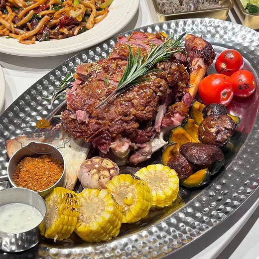 Znmw Western Dish Sware, кованая серебряная овальная тарелка, сыр, сыр из нержавеющей стали, рыбная тарелка, сталь, овальная тарелка, 35 см 3523