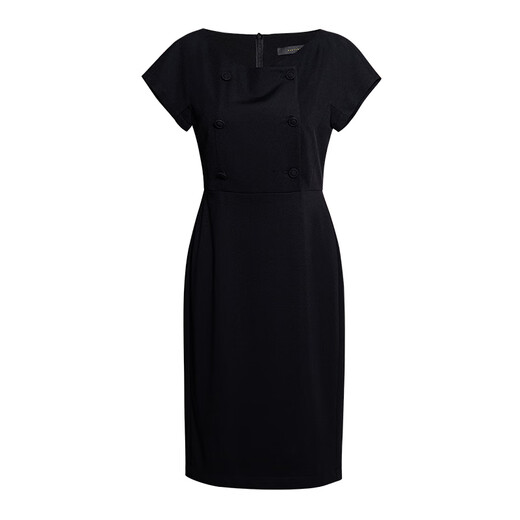 ROEYSHOUSE LOOKI Intellectual Black Hip-Wood Dress for Women 2025 Summer New Temperament One-Link Slim Skirt 12112 Black M