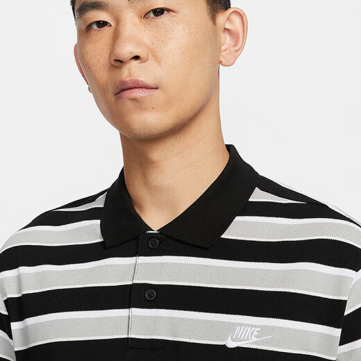 耐克（NIKE）POLO衫男夏季翻领条纹透气休闲短袖T恤运动服FN3897-010 FN3897-010 M