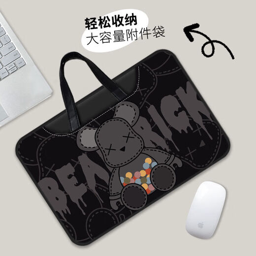 Luyide Building Bree Bear Laptop-Tasche 14 Zoll für Männer und Frauen für Apple MacBook Lenovo Xiaoxin Air13 Dell Y-4881 [verbessert All Black Computerbag] 11 Zoll