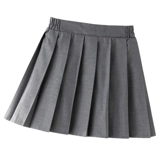 Jupe de filles 2025 Nouvelle jupe plissée grise Vêtements d'été pour les filles de style collégial jupe pour enfants à la jupe courte 160 [suggéré environ 155 cm]
