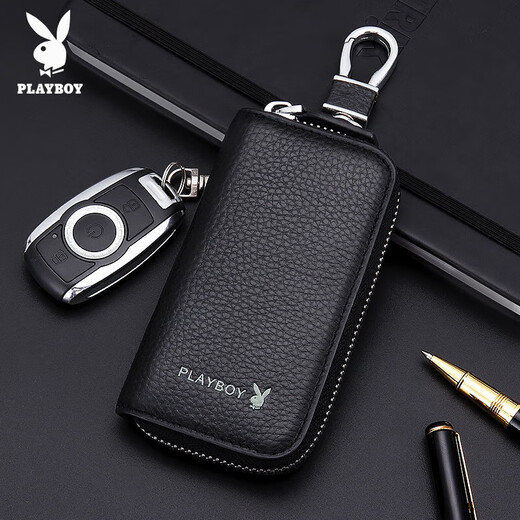 Playboy (Playboy) Herrenschlüsselbeutel Mini -Tür -Cartoon Multifunktionaler Schlüsselspeichertasche schwarz 0151