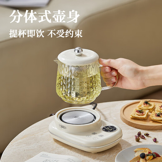 Le Stew mini health kettle for one person in the office, health kettle, stew kettle, all-in-one small fully automatic constant temperature kettle, teapot, scented tea kettle, electric stew cup, full glass, smart model + 304 tea compartments, automatic heat preservation + smart touch 0.5L