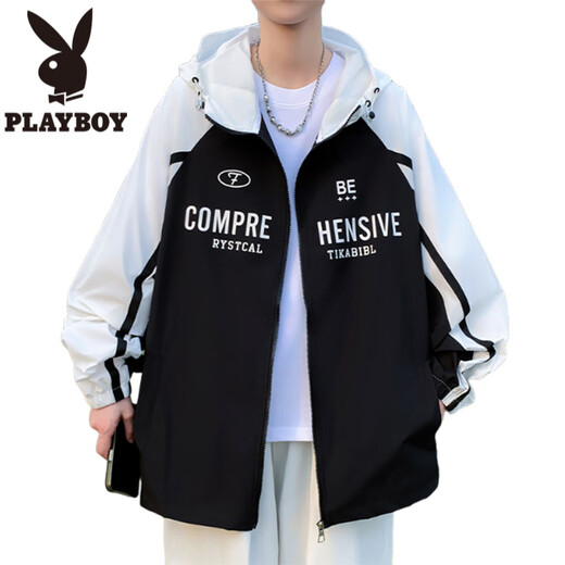Playboy (Playboy) Vêtements de crème solaire masculine Nouveaux vêtements de crème solaire à capuche imprimées ameust