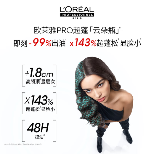 
L'Oreal PRO [Xiao Zhan recommends] Super Puffy Yunduo Bottle 500ml Oil-controlled Fluffy High Skull Top Shampoo