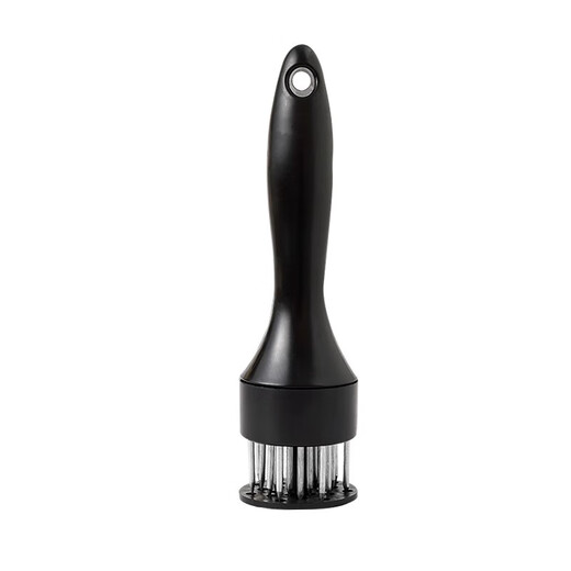 He Jiagong's household tendon-breaking meat needle, pork chop, chicken chop, chicken wing, meat needle, meat hammer, stainless steel steak hole punch, pig skin insert, black, 16 needles, 1 pack