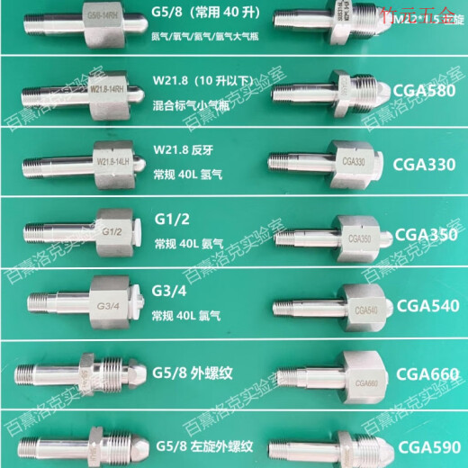 Shantoulincun Acero inoxidable 316L Junta de cilindro G5/8 Hilo interno Hilo externo W21.8 Adaptador inverso de ortodoncia 1/4NPT GA679