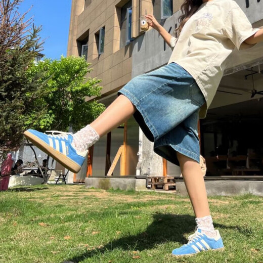 阿迪达斯（adidas）三叶草男鞋2025新款夏季运动鞋Spezial德训鞋低帮板鞋休闲鞋 IG6194蓝色 40.5