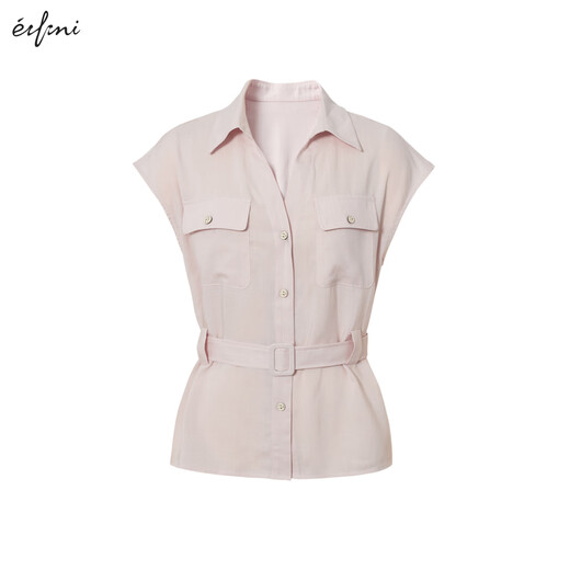 
Eifli (eifini) Eifli Tiansi versatile casual POLO collar sleeveless lace-up shirt for women 2025 summer new top for women pink M