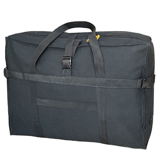 Sailotou thickened waterproof Oxford cloth checked bag large capacity travel bag foldable large luggage bag moving bag large size 70*50*34 black