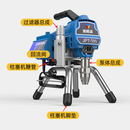 科至途喷涂机柱塞机泵体总成395 595 700 850 1095 9495不锈钢陶瓷通用 595/695不锈钢泵体总成